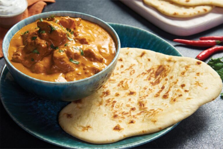 easy butter chicken naan